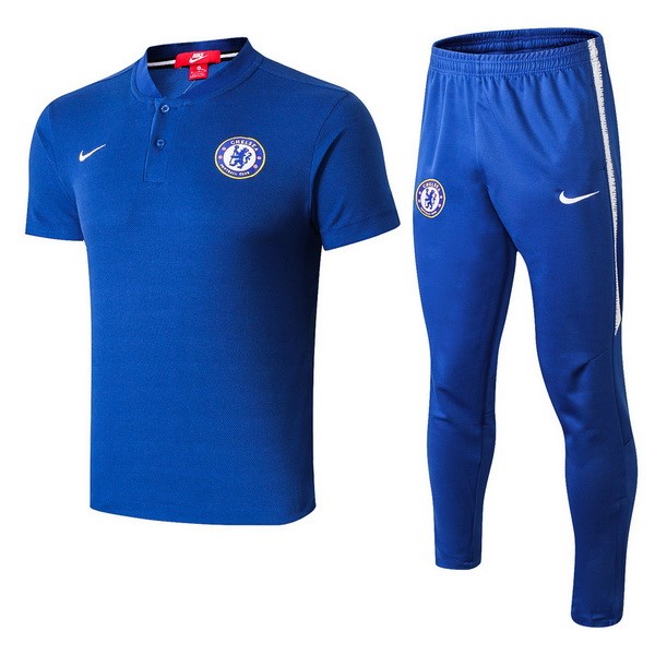 Polo Ensemble Complet Chelsea 2018-19 Bleu Blanc